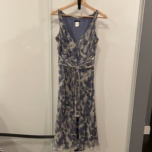 J. Crew Silk Blend Floral Midi Dress